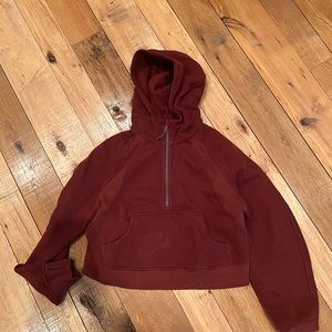 Lululemon date brown scuba half zip xs/s
